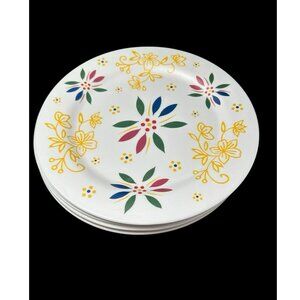 Temptations Temp-tations by Tara Old World Confetti Set 6 Melamine Plates 9.75"